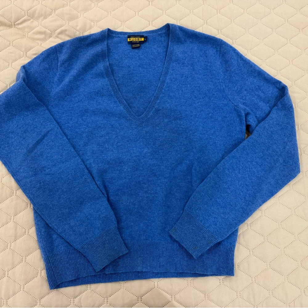 Ralph Lauren Royal Blue V-Neck Sweater
